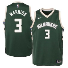 Milwaukee Bucks #3 Pace Mannion Jersey -Green