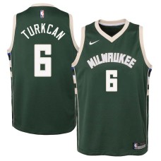 Milwaukee Bucks #6 Mirsad Turkcan Jersey -Green