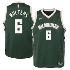 Milwaukee Bucks #6 Nate Wolters Jersey -Green