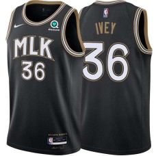 Atlanta Hawks #36 Royal Ivey Jersey -Black 2020-21 City