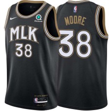 Atlanta Hawks #38 Mikki Moore Jersey -Black 2020-21 City