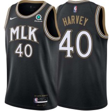 Atlanta Hawks #40 Antonio Harvey Jersey -Black 2020-21 City