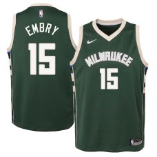 Milwaukee Bucks #15 Wayne Embry Jersey -Green