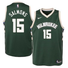 Milwaukee Bucks #15 John Salmons Jersey -Green