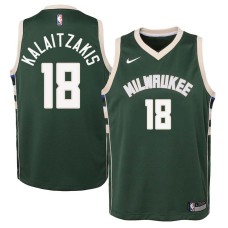 Milwaukee Bucks #18 Georgios Kalaitzakis Jersey -Green