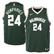 Milwaukee Bucks #24 Jay Humphries Jersey -Green