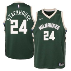 Milwaukee Bucks #24 Jerry Stackhouse Jersey -Green