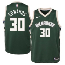 Milwaukee Bucks #30 Blue Edwards Jersey -Green