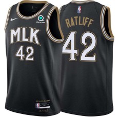 Atlanta Hawks #42 Theo Ratliff Jersey -Black 2020-21 City