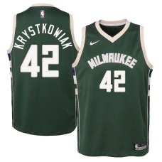 Milwaukee Bucks #42 Larry Krystkowiak Jersey -Green