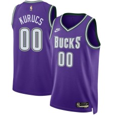 Milwaukee Bucks #00 Rodions Kurucs Jersey -Purple Classic