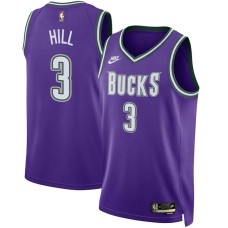 Milwaukee Bucks #3 George Hill Jersey -Purple Classic