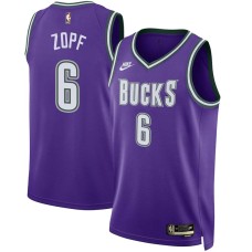 Milwaukee Bucks #6 Bill Zopf Jersey -Purple Classic