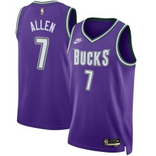 Milwaukee Bucks #7 Lucius Allen Jersey -Purple Classic