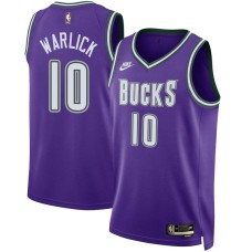 Milwaukee Bucks #10 Bob Warlick Jersey -Purple Classic