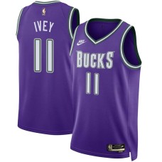 Milwaukee Bucks #11 Royal Ivey Jersey -Purple Classic