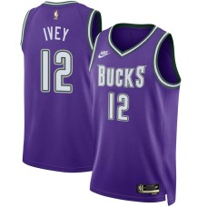 Milwaukee Bucks #12 Royal Ivey Jersey -Purple Classic