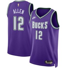 Milwaukee Bucks #12 Grayson Allen Jersey -Purple Classic