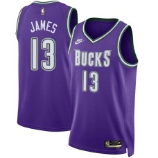 Milwaukee Bucks #13 Mike James Jersey -Purple Classic