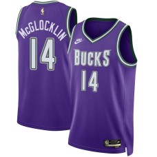 Milwaukee Bucks #14 Jon McGlocklin Jersey -Purple Classic