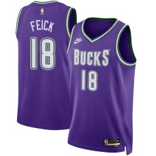 Milwaukee Bucks #18 Jamie Feick Jersey -Purple Classic