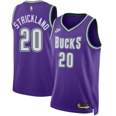 Milwaukee Bucks #20 Erick Strickland Jersey -Purple Classic