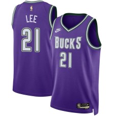 Milwaukee Bucks #21 Russ Lee Jersey -Purple Classic