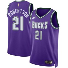 Milwaukee Bucks #21 Alvin Robertson Jersey -Purple Classic