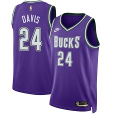 Milwaukee Bucks #24 Charles Davis Jersey -Purple Classic