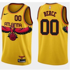 Atlanta Hawks #00 Gene Berce Jersey -Yellow 2021-22 City