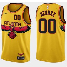 Atlanta Hawks #00 Elmer Behnke Jersey -Yellow 2021-22 City