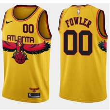 Atlanta Hawks #00 Jerry Fowler Jersey -Yellow 2021-22 City