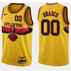 Atlanta Hawks #00 Jim Brasco Jersey -Yellow 2021-22 City