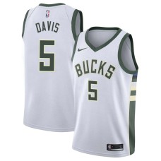 Milwaukee Bucks #5 Josh Davis Jersey -White