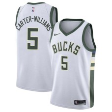 Milwaukee Bucks #5 Michael Carter-Williams Jersey -White