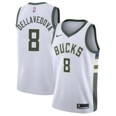 Milwaukee Bucks #8 Matthew Dellavedova Jersey -White