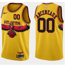 Atlanta Hawks #00 Stacey Arceneaux Jersey -Yellow 2021-22 City