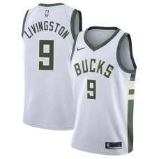 Milwaukee Bucks #9 Shaun Livingston Jersey -White