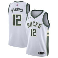 Milwaukee Bucks #12 Bryan Warrick Jersey -White