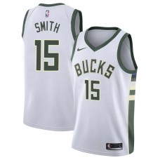 Milwaukee Bucks #15 Ish Smith Jersey -White