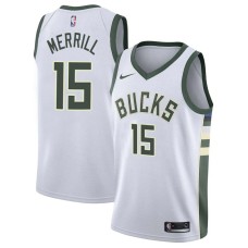 Milwaukee Bucks #15 Sam Merrill Jersey -White