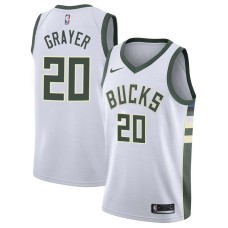 Milwaukee Bucks #20 Jeff Grayer Jersey -White