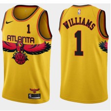 Atlanta Hawks #1 Gus Williams Jersey -Yellow 2021-22 City