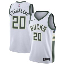 Milwaukee Bucks #20 Erick Strickland Jersey -White