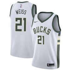 Milwaukee Bucks #21 Bob Weiss Jersey -White