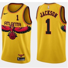 Atlanta Hawks #1 Stephen Jackson Jersey -Yellow 2021-22 City