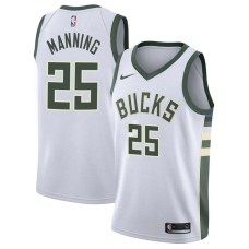 Milwaukee Bucks #25 Danny Manning Jersey -White