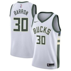 Milwaukee Bucks #30 Earl Barron Jersey -White