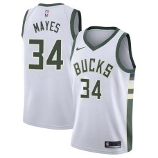 Milwaukee Bucks #34 Clyde Mayes Jersey -White