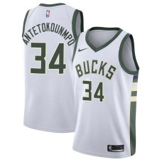 Milwaukee Bucks #34 Giannis Antetokounmpo Jersey -White